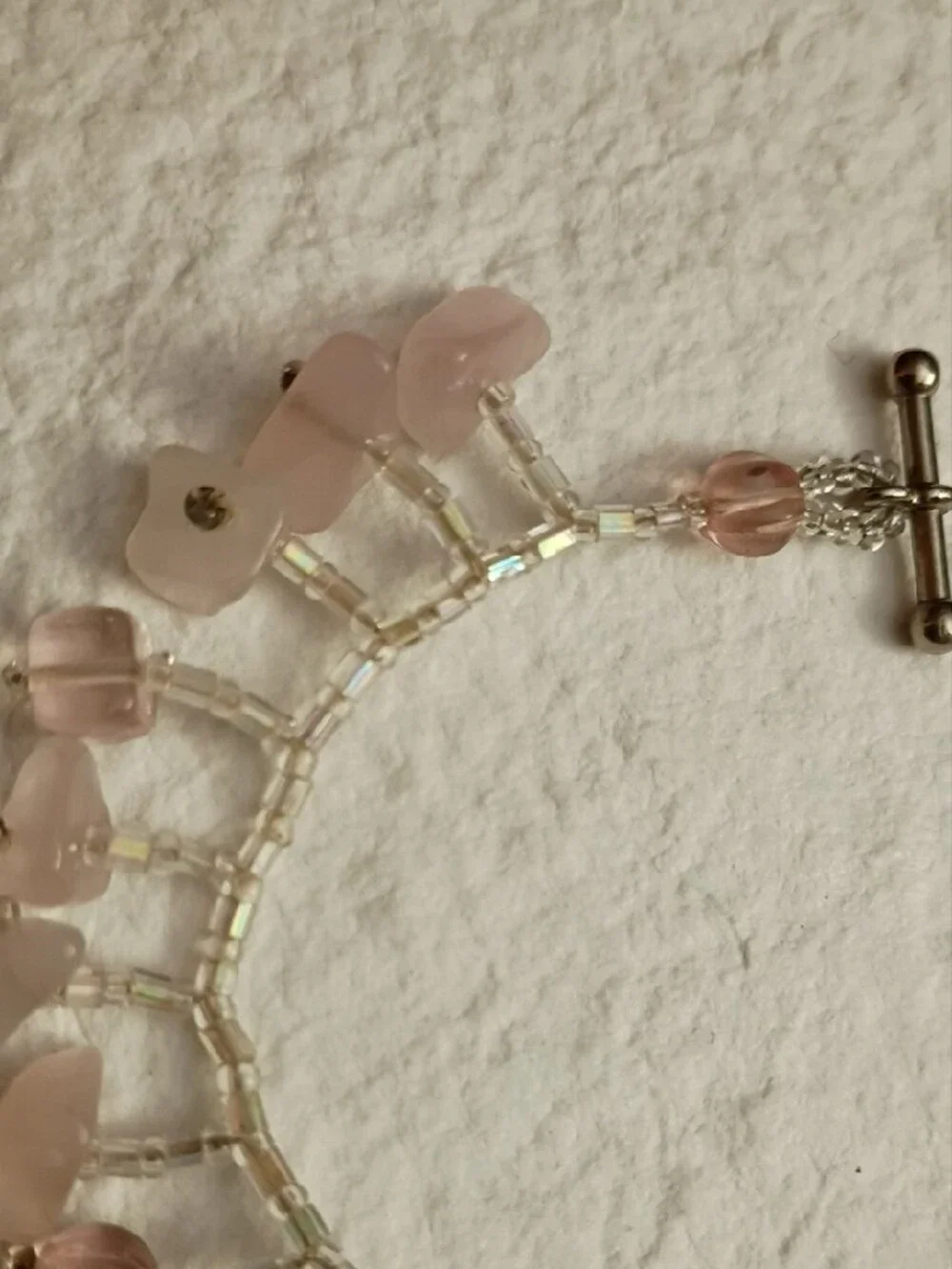 Delicate Rose Quartz Beaded Bracelet - Women Jewelry